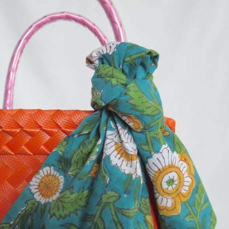【6月8日(月)〜6月12日(金)発送】 Bag×Handkerchief［A］Mekearibag (Size : XS) _Bloom