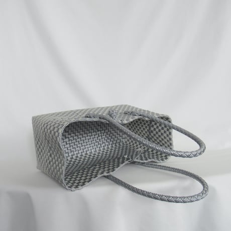 【6月8日(月)〜6月12日(金)発送】 BOSTON BAG No.26  'gingham' _ Silver Obscura