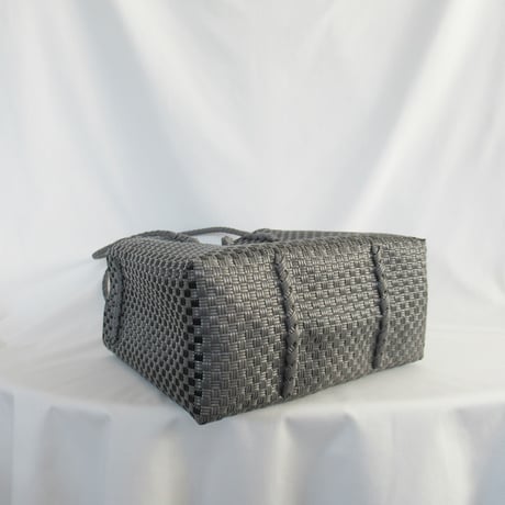 【9月14日(月)〜9月18日(金)発送】 Gummy Bag No.27 (Size: L) ' gingham ' _Charcoal Clay