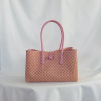 【6月8日(月)〜6月12日(金)発送】 BOSTON BAG No.17  'gingham' _Pink Toffy