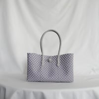 【6月8日(月)〜6月12日(金)発送】 BOSTON BAG No.13  'gingham' _ Purple Clay