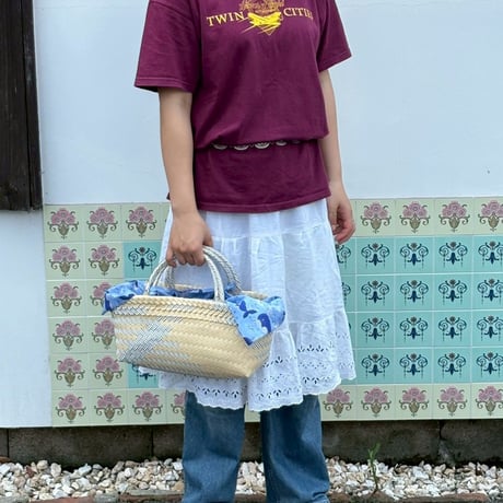 【7月6日(月)〜7月10日(金)発送】 Indian Cotton Handkerchief [H] - BLUE60