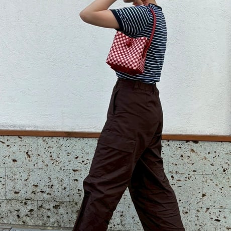 【6月8日(月)〜6月12日(金)発送】 BÉBÉ BAG No.4 ' gingham ' _Poppy