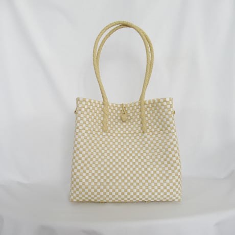【6月15日(月)〜6月19日(金)発送】 Gummy Bag No.23 (Size: L) ' gingham ' _Milk Crepe