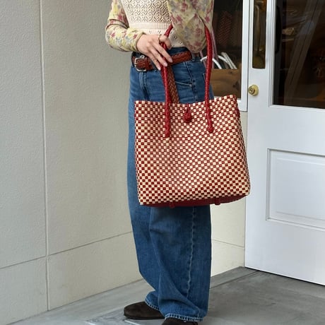 【6月8日(月)〜6月12日(金)発送】 Gummy Bag No.23 (Size: L) 'gingham' _Apple Pie