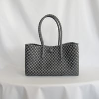 【10月26日(月)〜10月30日(金)発送】 BOSTON BAG No.9  'gingham' _Charcoal Clay