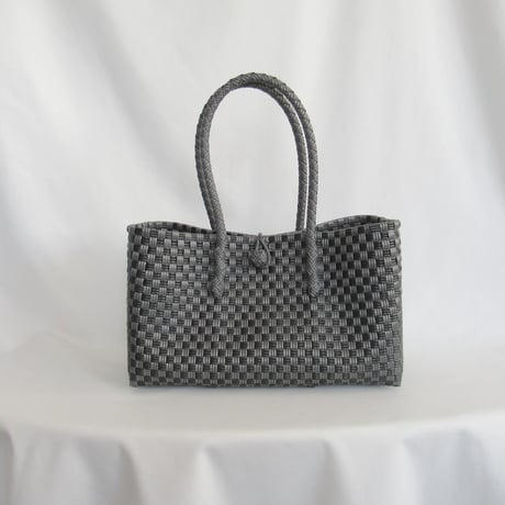【10月26日(月)〜10月30日(金)発送】 BOSTON BAG No.9  'gingham' _Charcoal Clay
