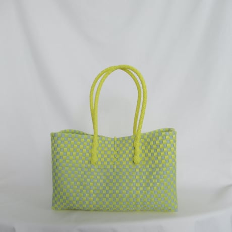 【7月13日(月)〜7月17日(金)発送】 BOSTON BAG No.27  'gingham' _ Lemongrass
