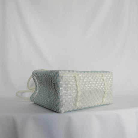 【8月31日(月)〜順次発送】 Gummy Bag No.26 (Size: M) ' gingham ' _Dusty Blue Fizz
