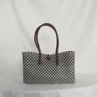 【6月8日(月)〜6月12日(金)発送】  BOSTON BAG No.30  'gingham' _ Chocomint