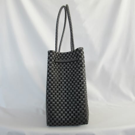 【9月14日(月)〜9月18日(金)発送】 Gummy Bag No.27 (Size: L) ' gingham ' _Charcoal Clay