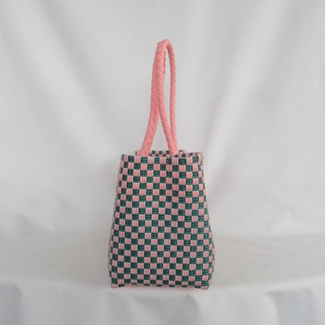 【6月8日(月)〜6月12日(金)発送】 BOSTON BAG No.24  'gingham' _ Guava