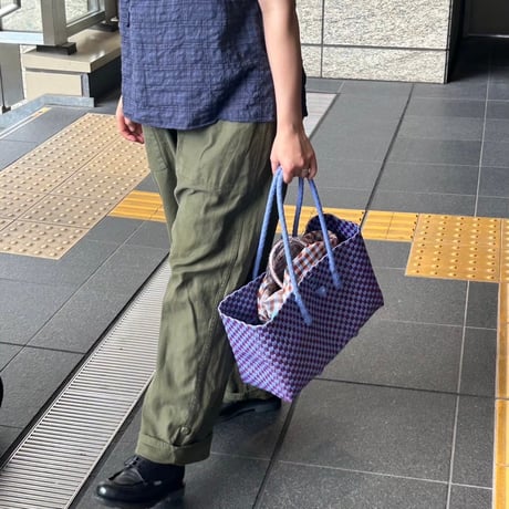 【6月22日(月)〜6月26日(金)発送】 BOSTON BAG No.31 'gingham'  _ Pansy