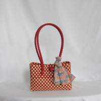 【6月8日(月)〜6月12日(金)発送】 Bag×Handkerchief［I］Panini 'gingham'_Apple Pie