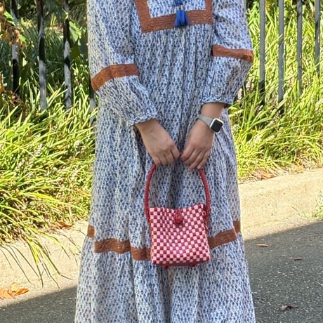 【6月8日(月)〜6月12日(金)発送】 BÉBÉ BAG No.4 ' gingham ' _Poppy