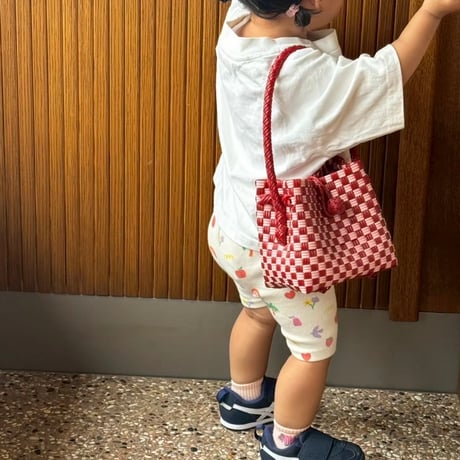 【6月8日(月)〜6月12日(金)発送】 BÉBÉ BAG No.4 ' gingham ' _Poppy