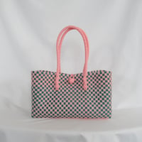【6月8日(月)〜6月12日(金)発送】 BOSTON BAG No.24  'gingham' _ Guava