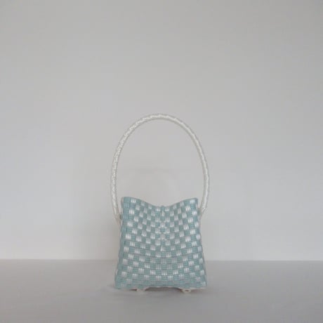 【10月26日(月)〜10月30日(金)発送】 BÉBÉ BAG No.15 ' gingham ' _ Dusty Blue Fizz