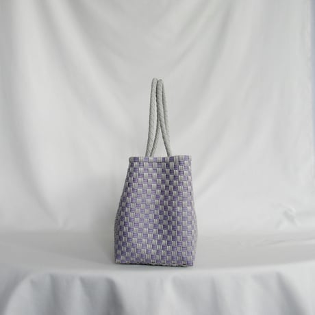 【7月27日(月)〜7月31日(金)発送】 BOSTON BAG No.32  'gingham' _ Purple Clay