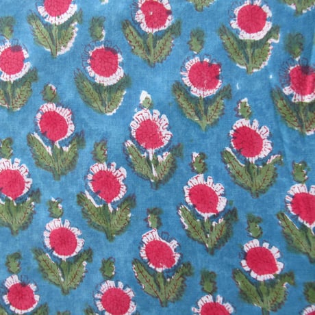 【6月15日(月)〜6月19日(金)発送】 Indian Cotton Handkerchief [A] - BLUE47
