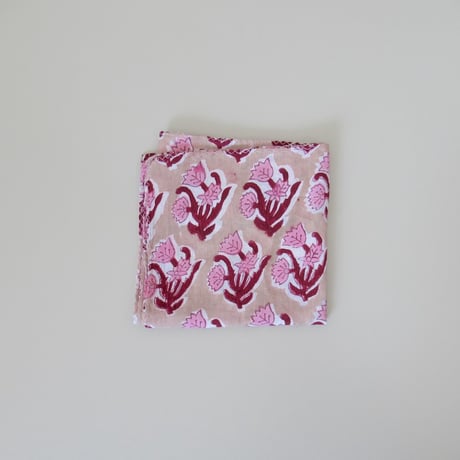 【6月15日(月)〜6月19日(金)発送】 Indian Cotton Handkerchief [K] - SAND38