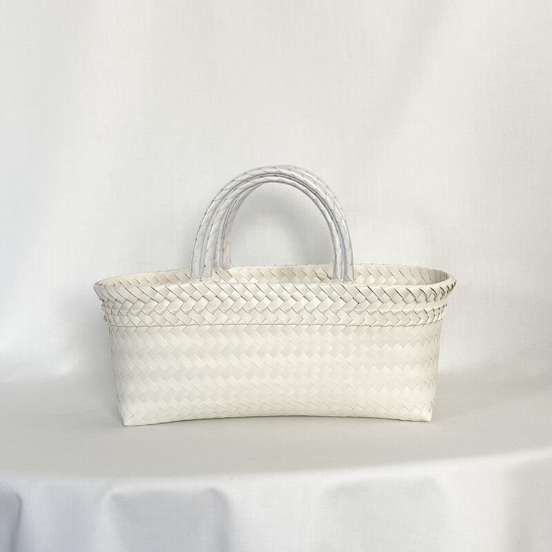 MEKEARISA ホワイト かごバッグ　ブーケ Mekearibag 8月12日(火)〜8月22日(金)発送】Mekearibag BOUQUET No.10 _