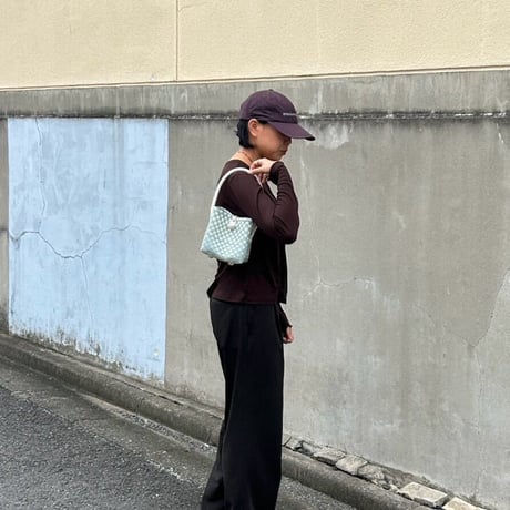【10月26日(月)〜10月30日(金)発送】 BÉBÉ BAG No.15 ' gingham ' _ Dusty Blue Fizz
