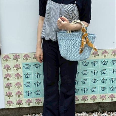【6月15日(月)〜6月19日(金)発送】 Bag×Handkerchief［D］Mekearibag (Size : S) _Powder Blue