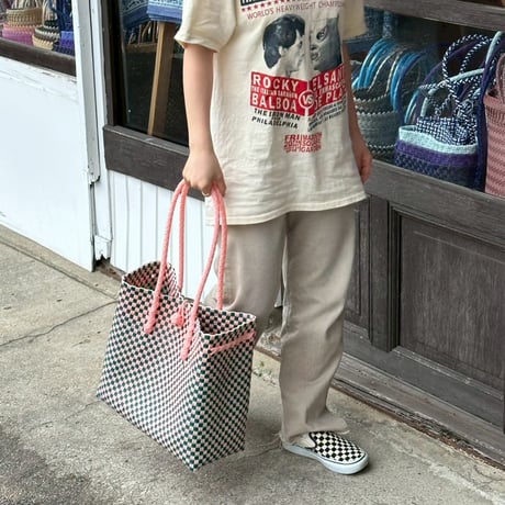 【6月15日(月)〜6月19日(金)発送】 Gummy Bag No.24 (Size: L) ' gingham ' _Guava