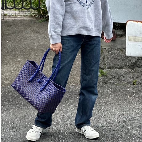 【10月26日(月)〜10月30日(金)発送】 BOSTON BAG No.16 'gingham' _Azzurro e Marrone