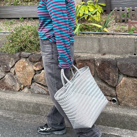 【10月5日(月)〜10月9日(金)発送】 Mekearibag No.26 (Size: L) _Silver × Gomashio