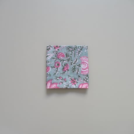 【9月24日(木)〜9月25日(金)発送】 Indian Cotton Handkerchief [F] - GREEN59