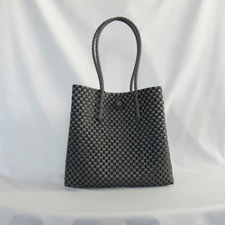 【9月14日(月)〜9月18日(金)発送】 Gummy Bag No.27 (Size: L) ' gingham ' _Charcoal Clay