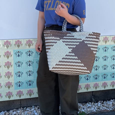 【8月31日(月)〜順次発送】 Mekearibag No.36 (Size: L) _Mocha Brown × Gomashio