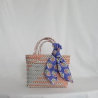 【6月29日(月)〜7月3日(金)発送】 Bag×Handkerchief［D］Mekearibag (Size : S) _ Peach × Gomashio