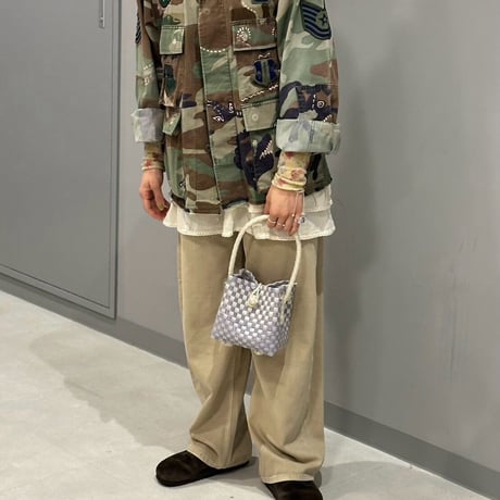 【10月26日(月)〜10月30日(金)発送】 BÉBÉ BAG No.16 ' gingham ' _ Milky Purple Fizz