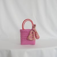 【6月22日(月)〜6月26日(金)発送】 Bag×Handkerchief［A］Mekearibag (Size : XS) _ Strawberry Bonbon
