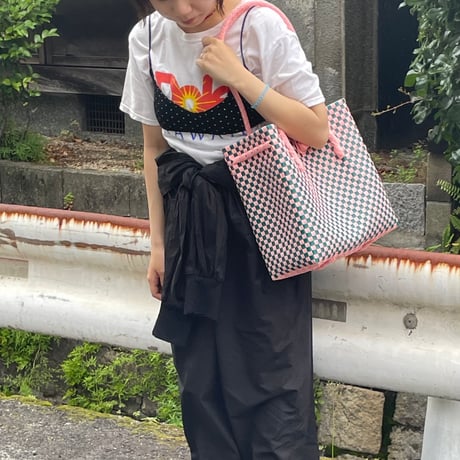 【6月22日(月)〜6月26日(金)発送】 Gummy Bag No.16 (Size: M) ' gingham ' _Guava