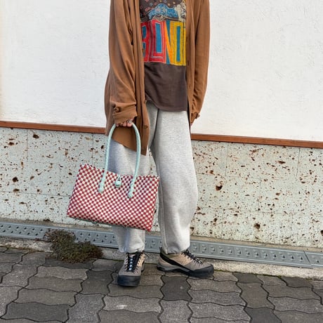 【9月28日(月)〜10月2日(金)発送】 BOSTON BAG 'gingham' No.29 _ 70's