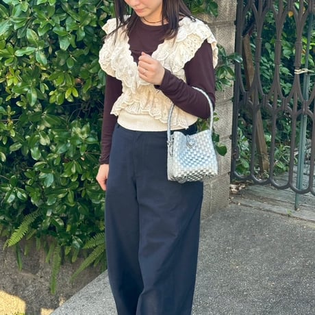 【6月15日(月)〜6月19日(金)発送】 BÉBÉ BAG No.12 ' gingham ' _Silver Obscura