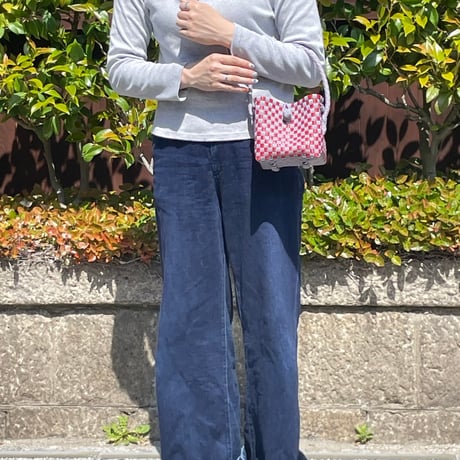 【6月15日(月)〜6月19日(金)発送】 BÉBÉ BAG No.11 ' gingham ' _Humid Cherry