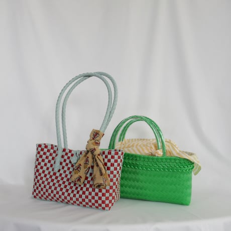 【6月29日(月)〜7月3日(金)発送】  Bag×Handkerchief［H］Mekearibag BOUQUET _Pure Green