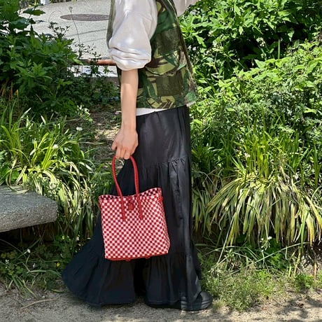 【7月6日(月)〜7月10日(金)発送】 Gummy Bag No.9 (Size: S) ' gingham ' _Poppy