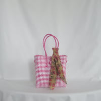 【6月15日(月)〜6月19日(金)発送】 Bag×Handkerchief［E］Gummy bag (Size : S) _Happy Pink (soft)