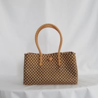 【6月8日(月)〜6月12日(金)発送】 BOSTON BAG No.16  'gingham' _Caramel Mocha