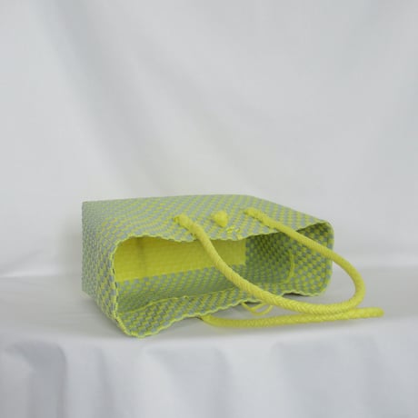 【7月13日(月)〜7月17日(金)発送】 BOSTON BAG No.27  'gingham' _ Lemongrass