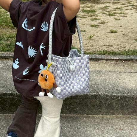 【7月13日(月)〜7月17日(金)発送】 BÉBÉ BAG No.1 ' gingham ' _Purple Clay