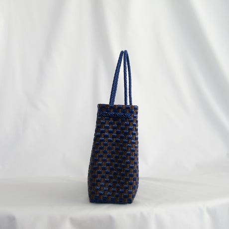【9月28日(月)〜10月2日(金)発送】Gummy Bag No.9 (Size: S) ' gingham ' _Azzurro e Marrone