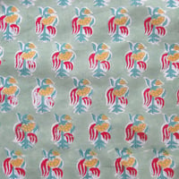 【8月3日(月)〜8月7日(金)発送】 Indian Cotton Handkerchief [E] - GREEN19