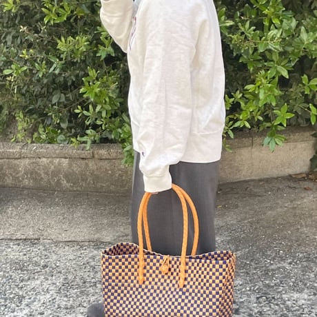 【10月26日(月)〜10月30日(金)発送】BOSTON BAG No.11  'gingham' _Blueberry Pie